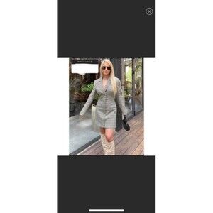 ZARA PLAID BLAZER DRESS
